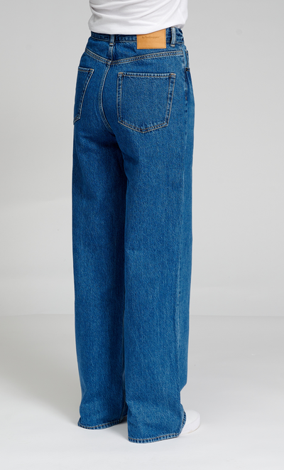 De Originale Performance Wide Jeans - Medium Blue Denim - TeeShoppen - Blå 9