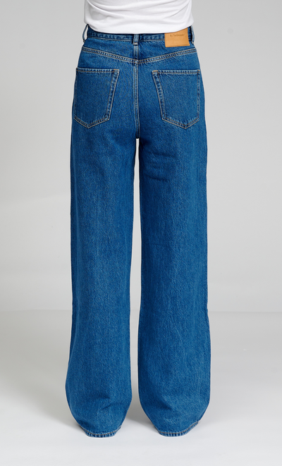 De Originale Performance Wide Jeans - Medium Blue Denim - TeeShoppen - Blå 10