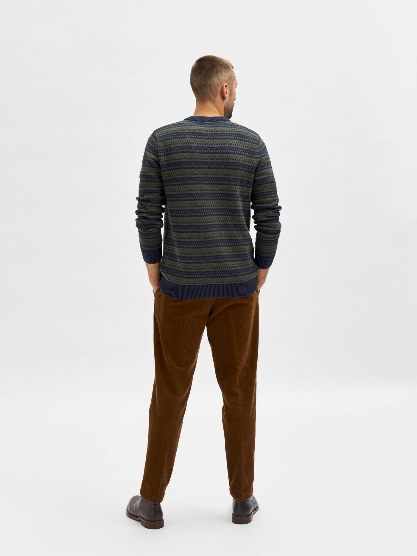 Alfie Crew Neck - Forest Night - Selected Homme - Blå 3