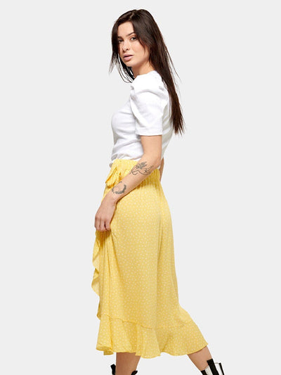 Anna prikket wrap nederdel - Gul - Amis de Copenhague - Gul 2