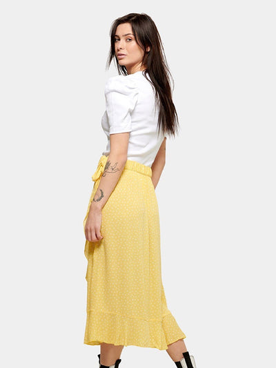 Anna prikket wrap nederdel - Gul - Amis de Copenhague - Gul 3