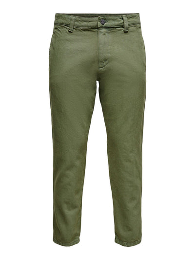 Avi Beam Chino Twill Pants - Olive Night - Only & Sons - Grøn 6