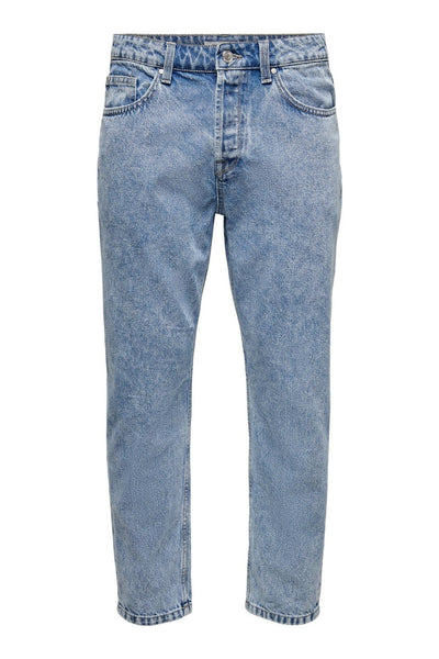 Avi Beam Jeans - Blue Denim - Only & Sons - Blå
