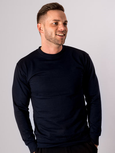 Basic Crewneck - Navy - TeeShoppen - Blå 3