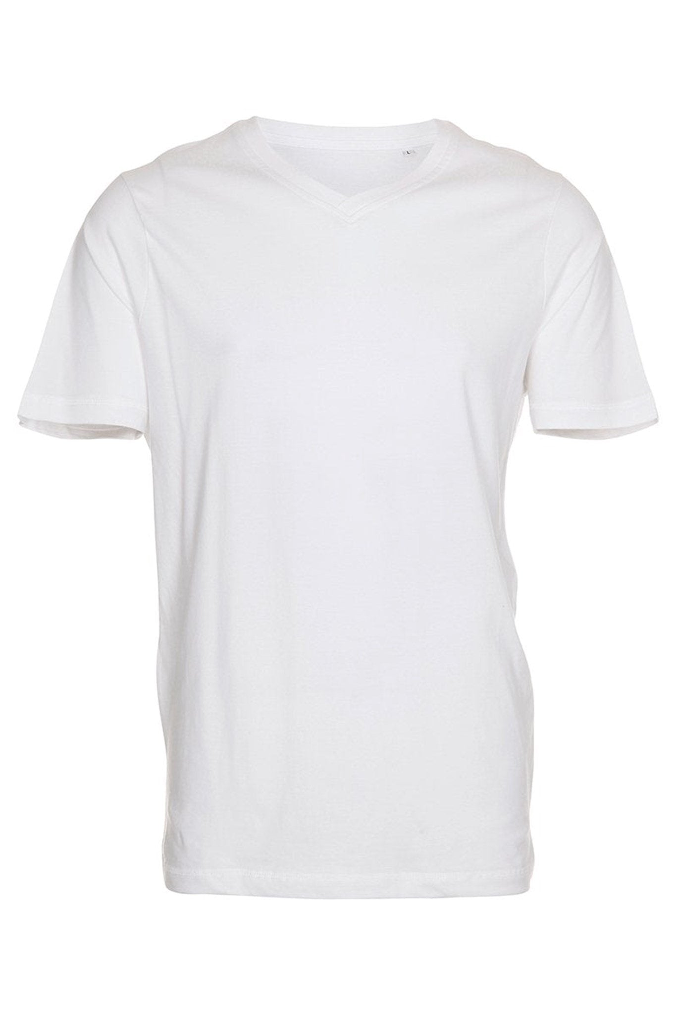 Basic Vneck t-shirt  - Hvid - TeeShoppen - Hvid 4