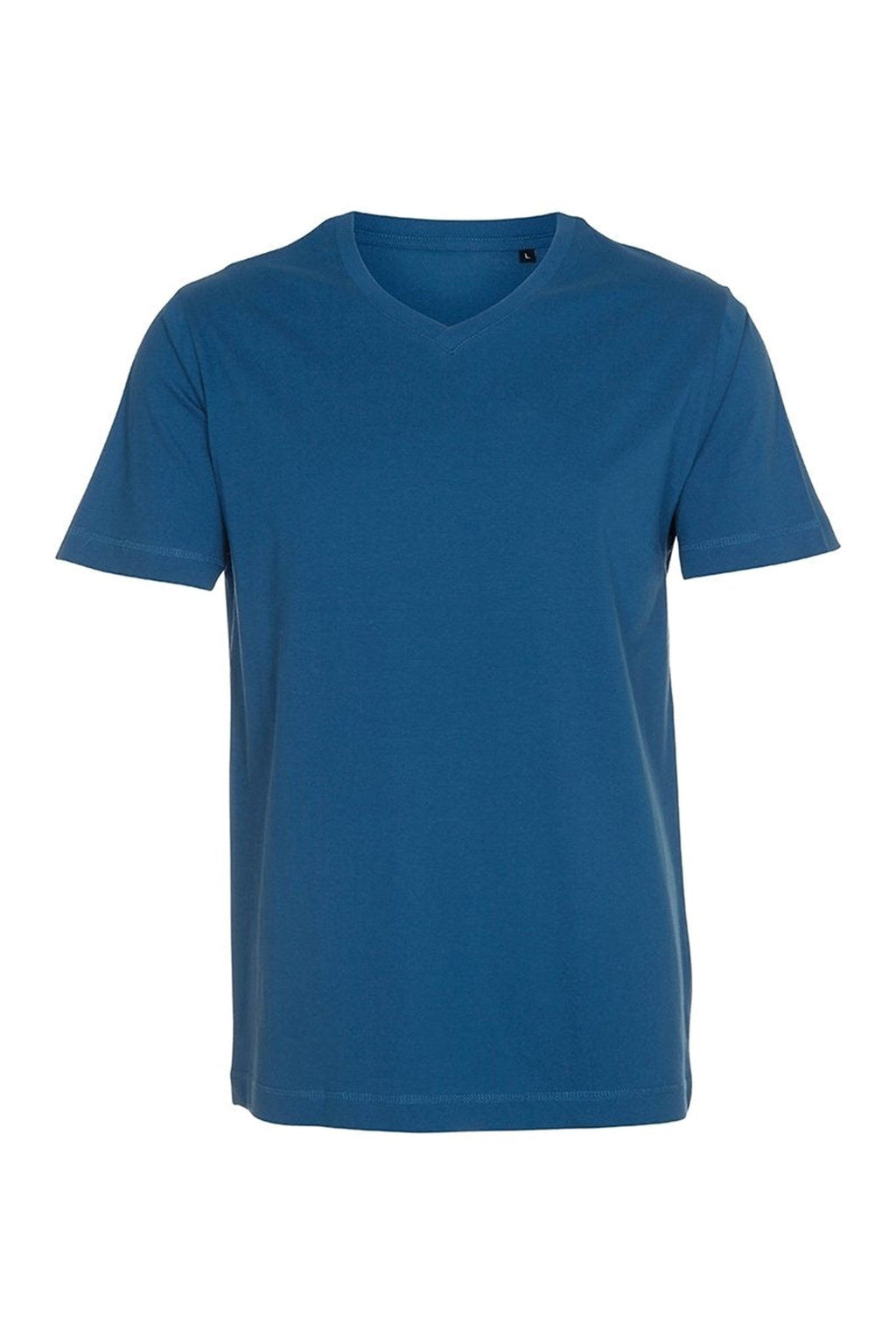 Basic V-neck t-shirt - Petroleum Blå