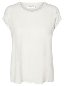 Basic blød t-shirt - Sne Hvid