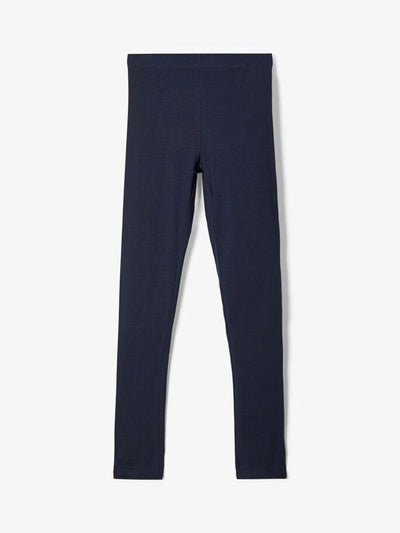 Basic leggings i bomuld - Navy - Name It - Blå