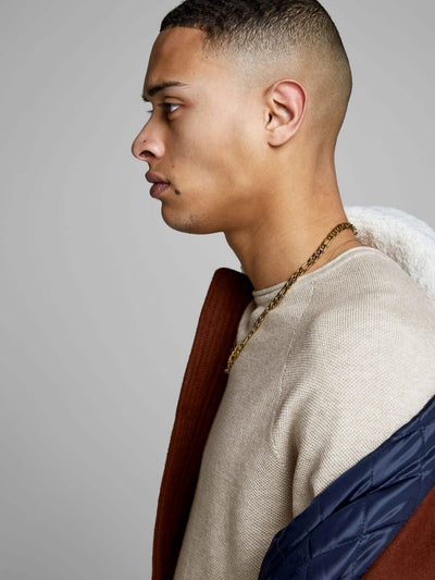 Tekstureret striktrøje - Beige - Jack & Jones - Sand/Beige 2