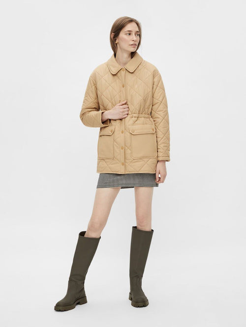 Fey Padded Jacket - Iced Coffee - PIECES - Sand/Beige