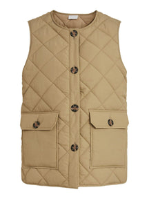 Cooli Quilted Short Waistcoat - Sand