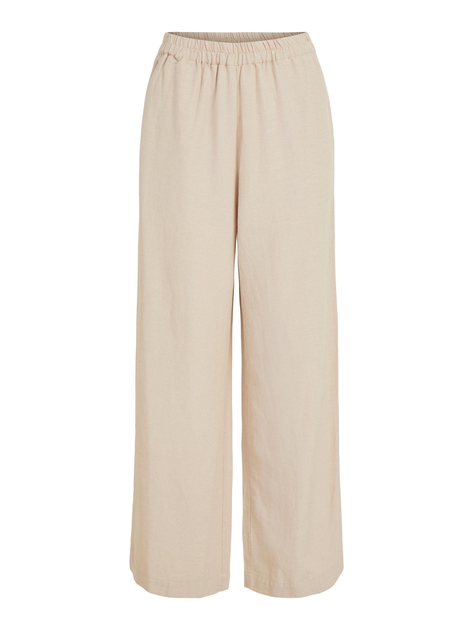 Prisilla High Waist Wide Pants - Cement | TeeShoppen