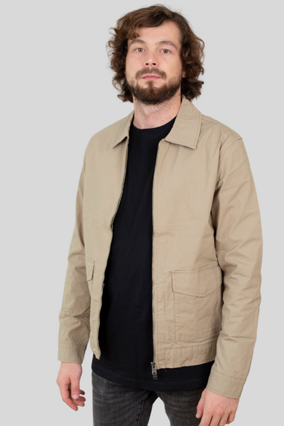Travis Zip Jakke - Tree House - Selected Homme - Sand/Beige