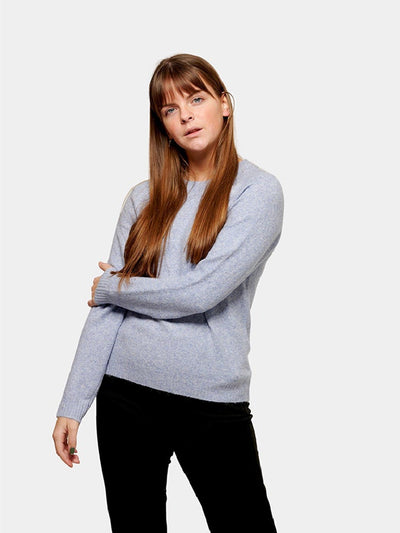 Blød Doffy strik - Blue ice melange - Vero Moda - Blå