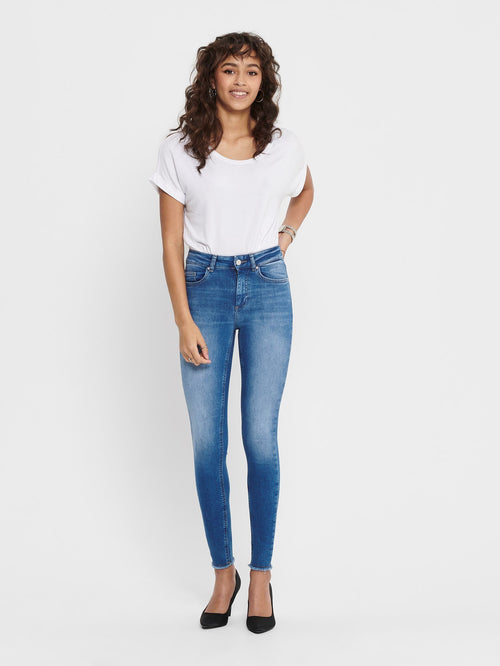 Blush Midsk Jeans - Medium Blå - ONLY - Blå