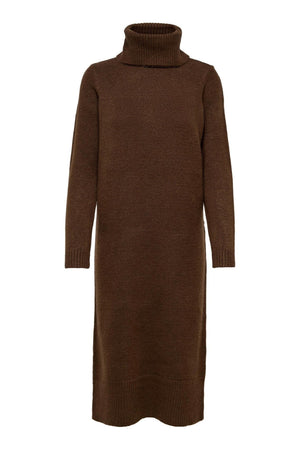 Brandie Roll Neck Dress - Chicory Coffee