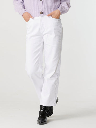 Brede high waist jeans - Hvid - ONLY - Hvid 3