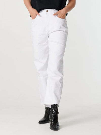 Brede high waist jeans - Hvid - ONLY - Hvid