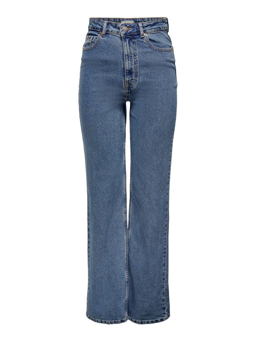 Camille Wide Leg Jeans - Blue Denim - ONLY - Blå