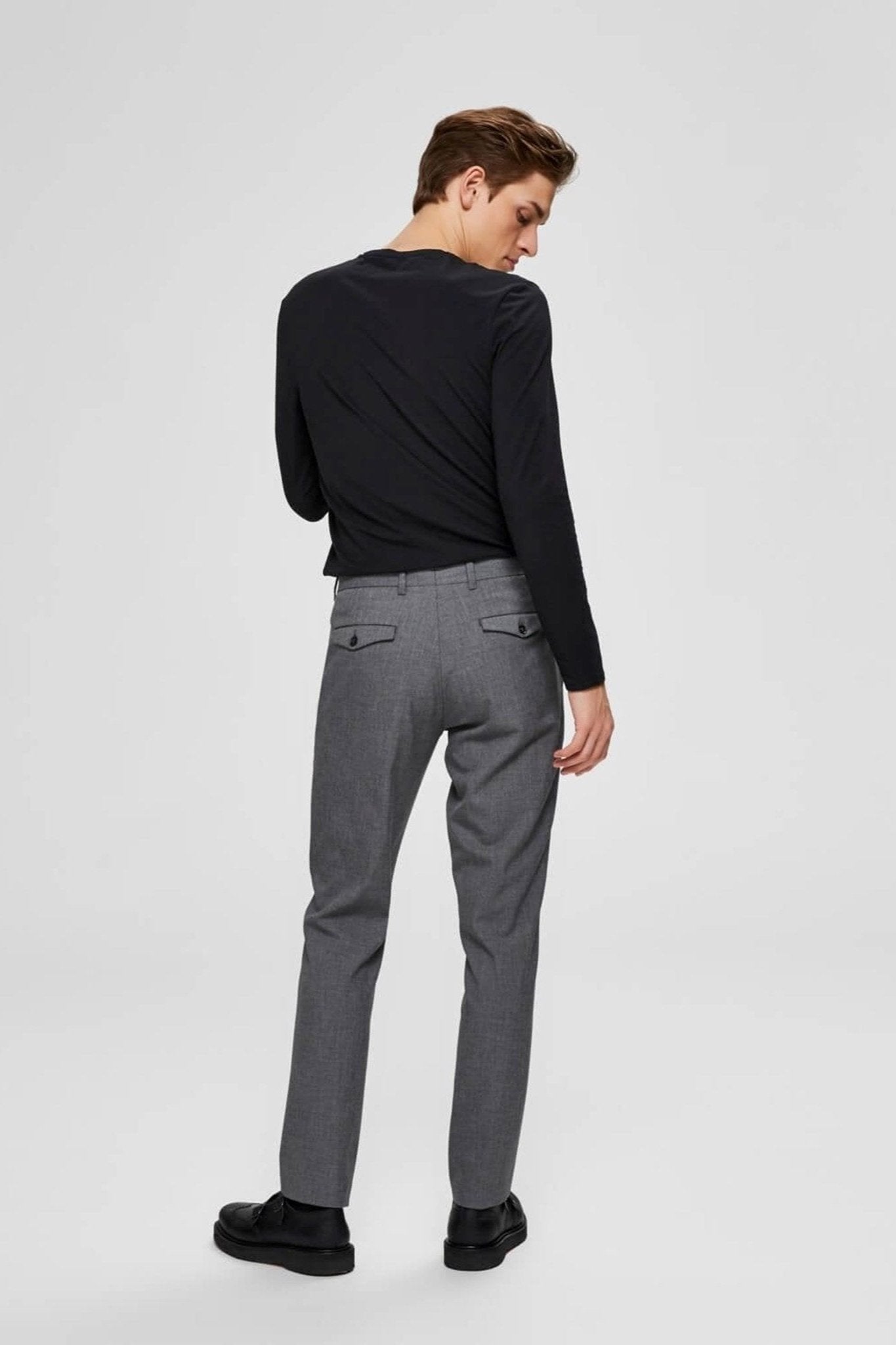 Carlo Flex Pants - Mørke grå - Selected Homme - Blå 4
