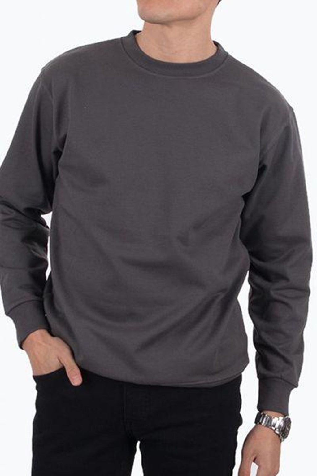 Crewneck trøje - Mørke grå