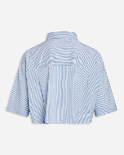 Cropped skjorte - Blå - Sisters Point - Hvid 2