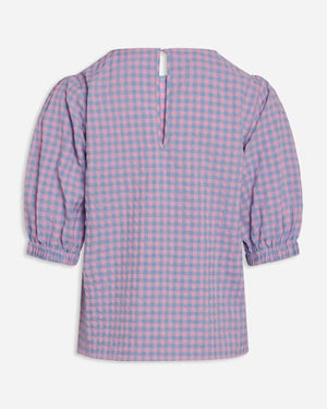 Ecca kortærmet top - Lyseblå