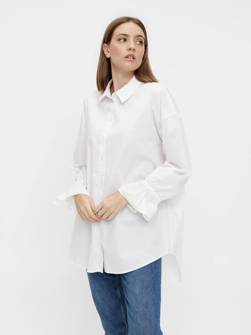 Ecci Oversized Skjorte - Lys Hvid - PIECES - Hvid