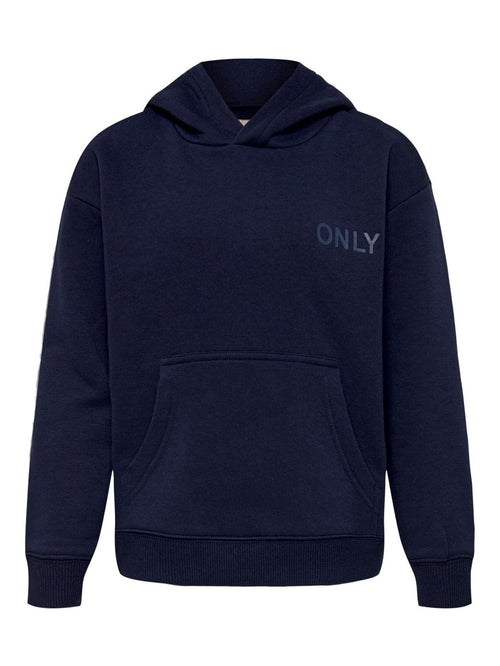 Every Life Small Logo Hoodie - Evening Blue - Kids Only - Blå