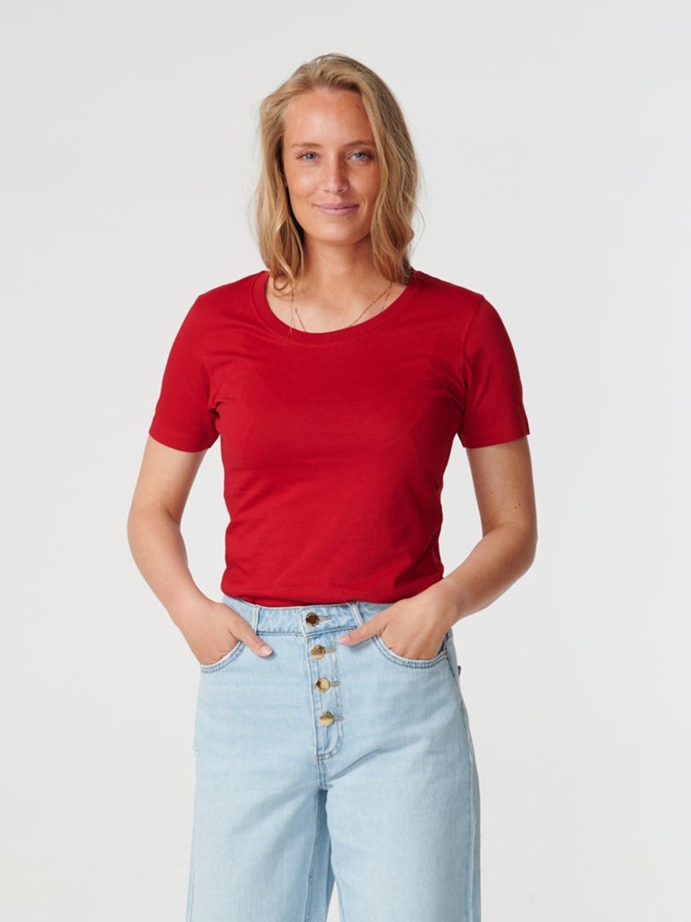 Fitted t-shirt - TeeShoppen - Rød