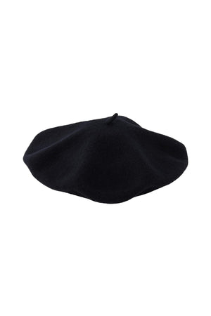 Fransk Uld Beret - Sort