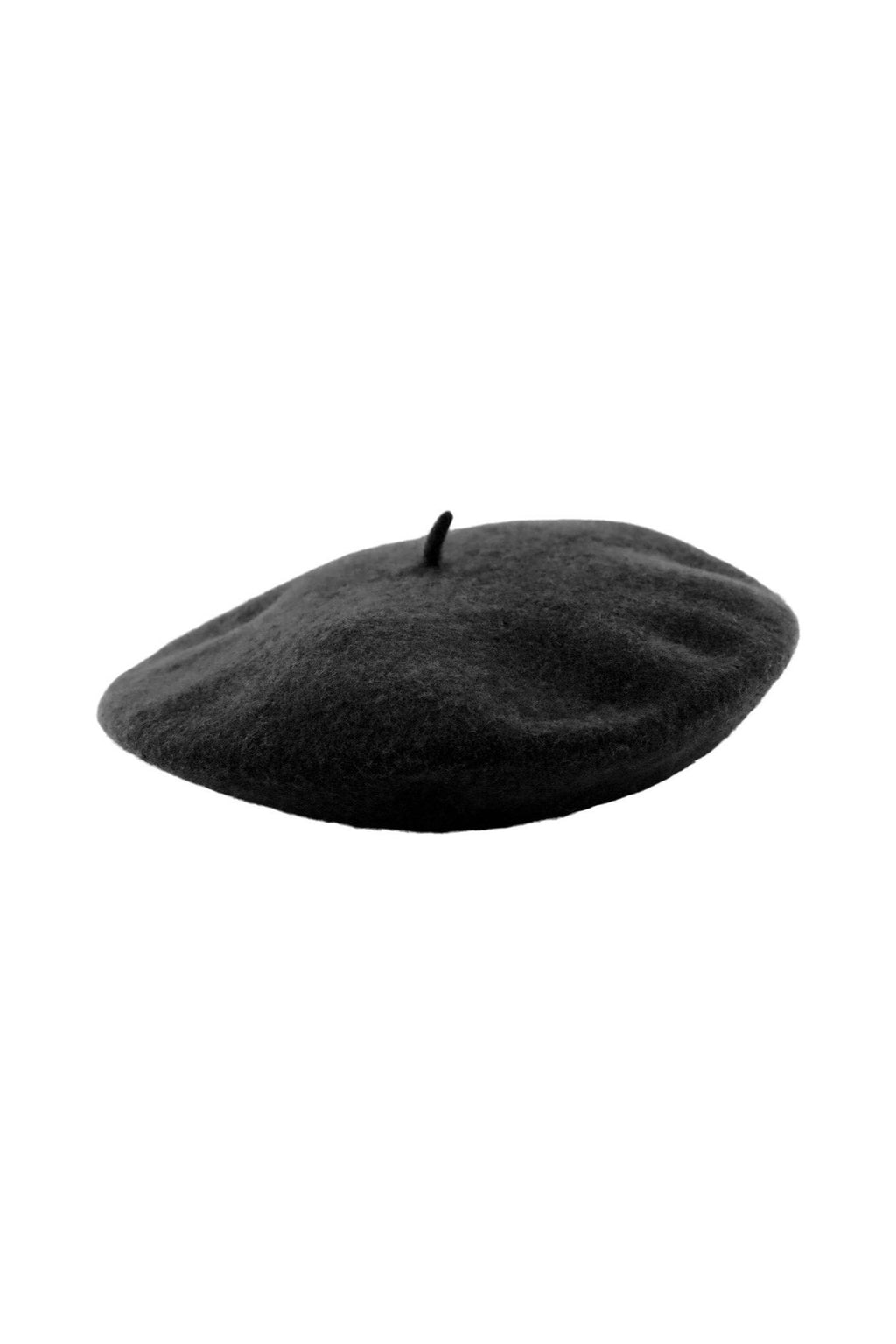 Fransk Uld Beret - Sort