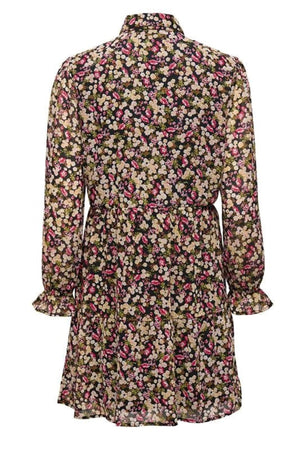 Ingrid langærmet kjole - Brun