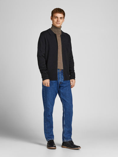 Kaleb Knit Zip Cardigan - Sort - Jack & Jones - Sort 3