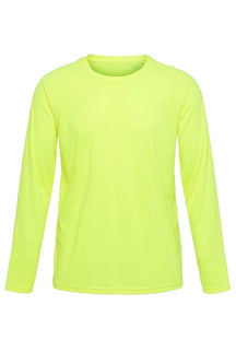 Langærmet Trænings T-shirt - Neon Gul