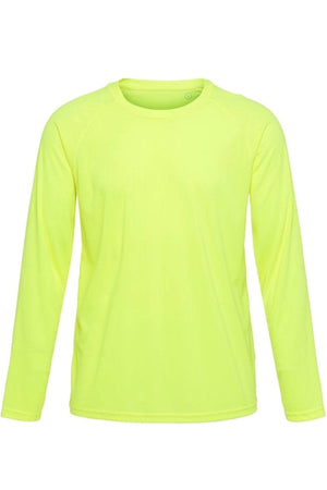 Langærmet Trænings T-shirt - Neon Gul