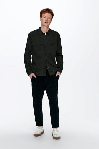 Linus Cropped Cord - Sort - Only & Sons - Sort