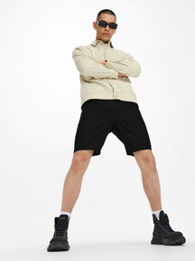 Linus Linen Shorts - Sort