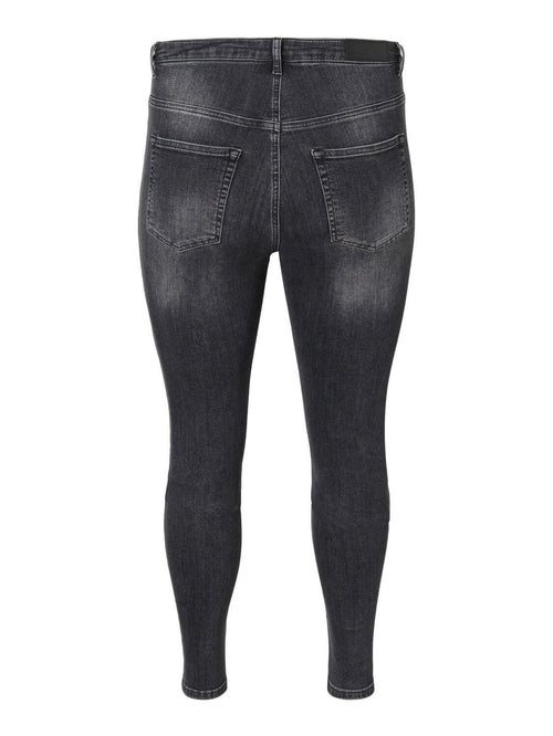 Lora Jeans high waisted (Curve) - Sort-grå denim - Vero Moda Curve - Sort