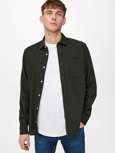 Luca Twill Skjorte - Grøn - Only & Sons - Grøn