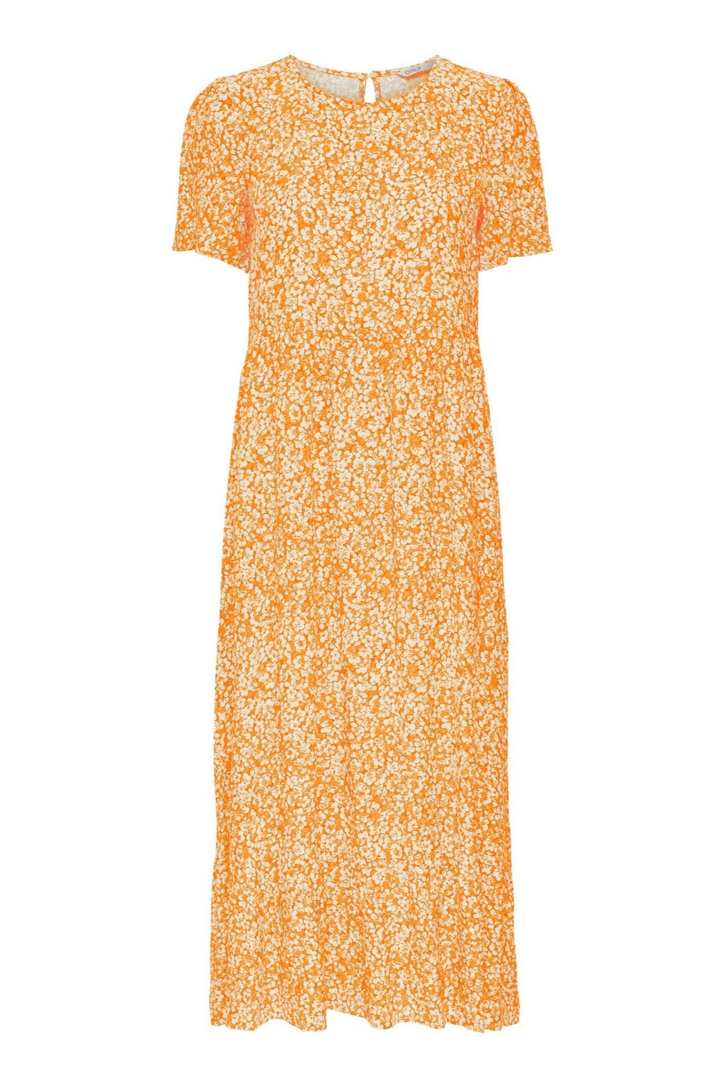 Malle Midi Kjole - Blomstret Orange