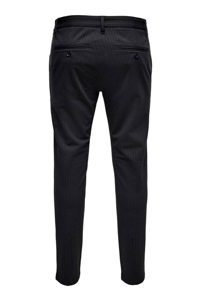 Mark Pants - Stribet Sort - Only & Sons - Sort 2