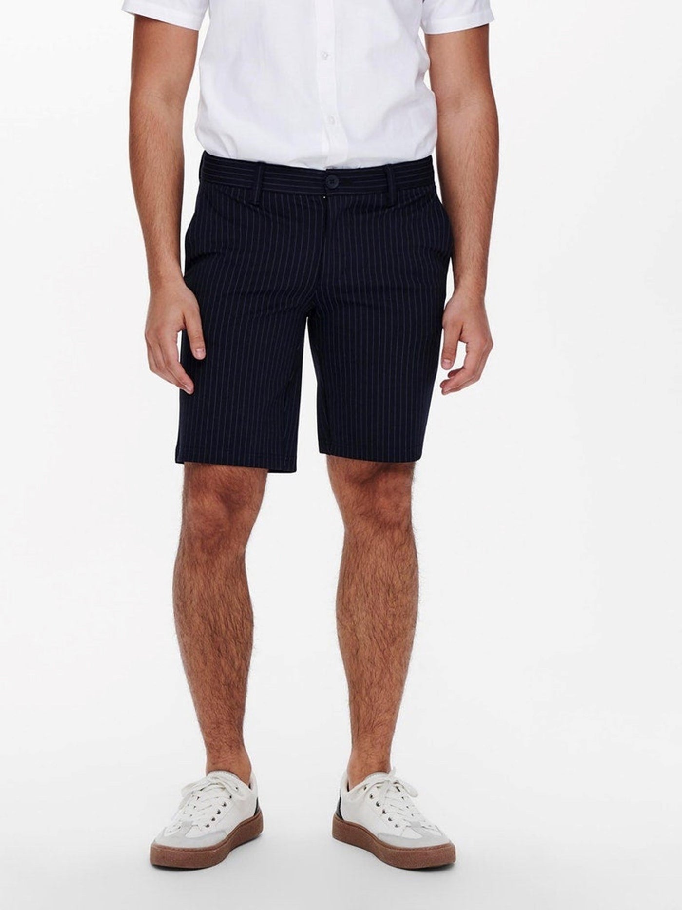 Mark shorts stripe - Mørkeblå - Only & Sons - Hvid 5