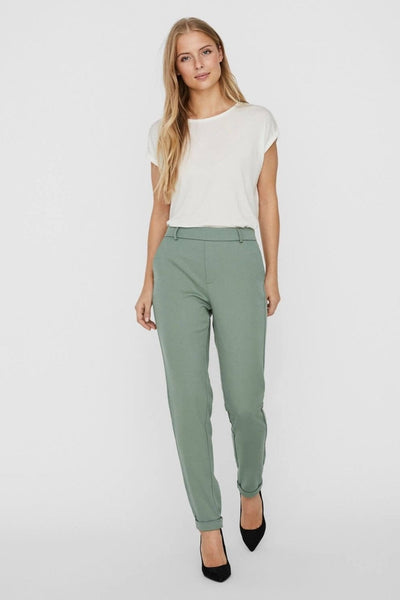 Maya Pants (bred model) - Laurel Wreath - Vero Moda - Grøn