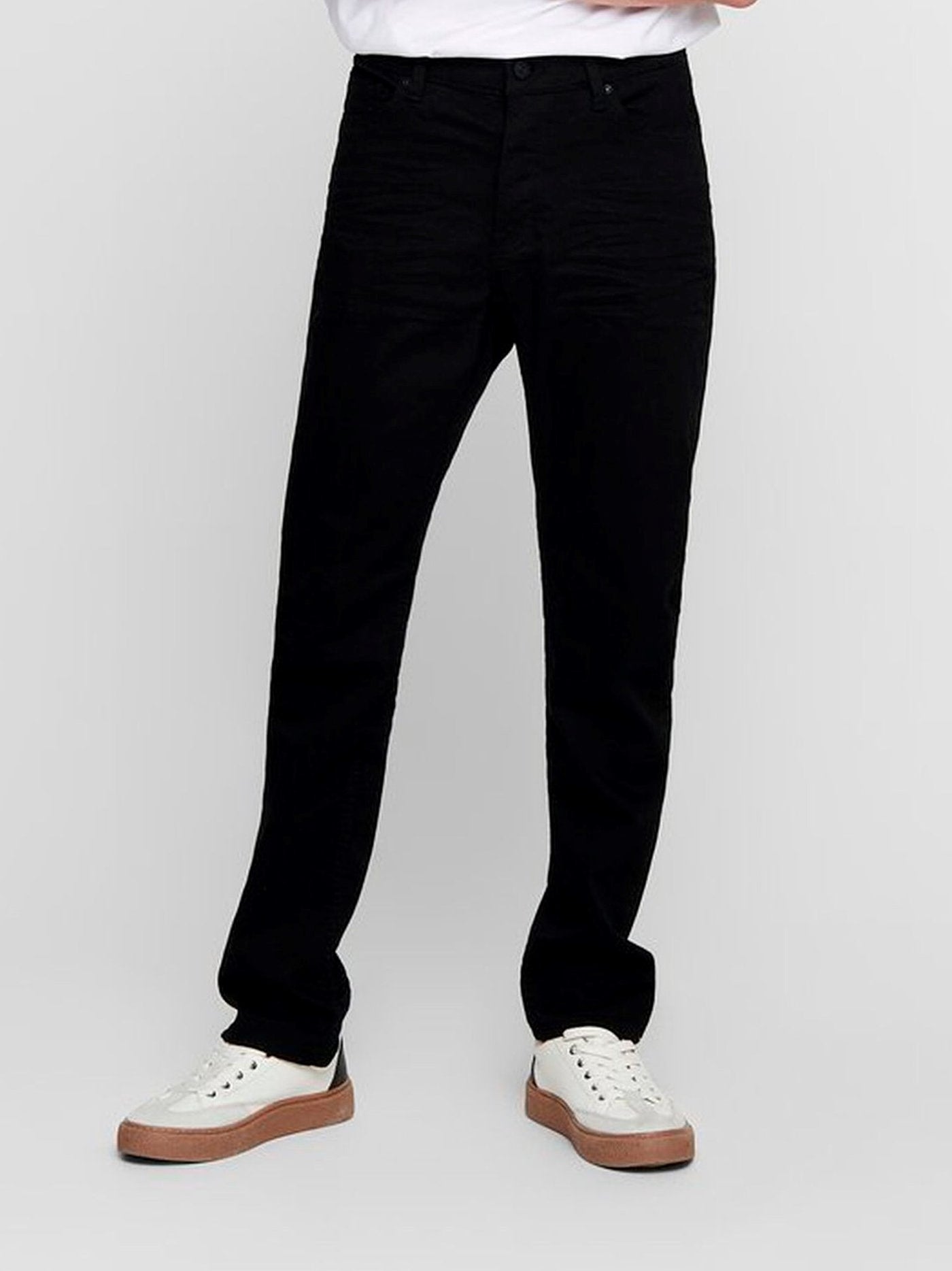 Mike Stretch Jeans - Sort (Bred pasform) | TeeShoppen