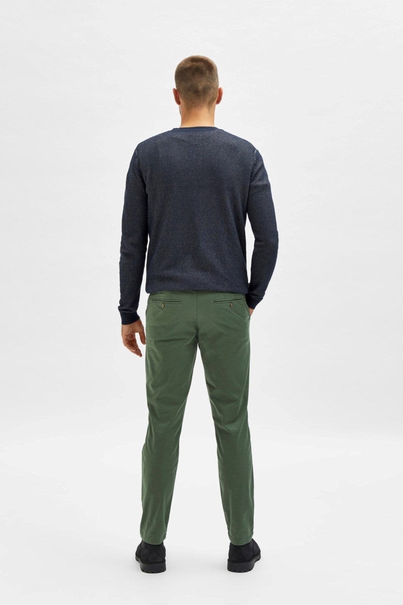 Miles Flex Chino Pants - Bronze Grøn (økologisk bomuld) - Selected Homme - Grøn 2