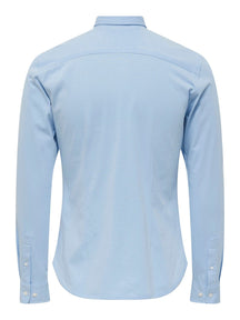 Miles Stretch Skjorte - Cashmere Blue