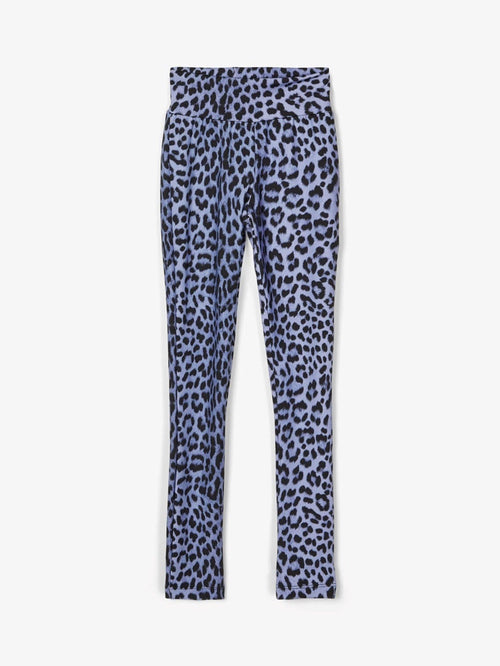 Mønstrede leggings - Blå leopard - Name It - Blå