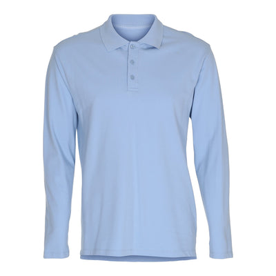 Muscle Langærmet Polo Shirt - Lyseblå - TeeShoppen - Blå 5
