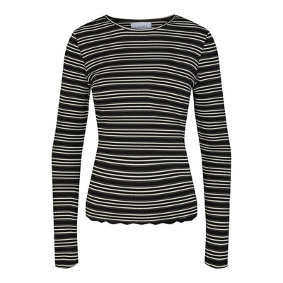 Natalia Round Neck Bluse - Sort Guld Lurex - Liberté - Sort